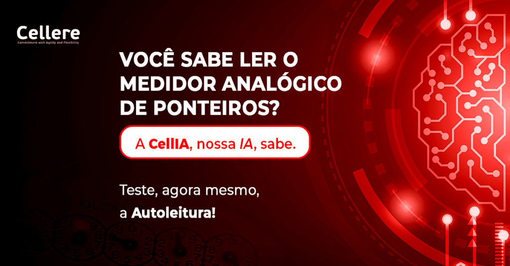 Você sabe ler o medidor analógico de ponteiros? A CellIA, nossa IA, sabe. Teste, agora mesmo, a Autoleitura!